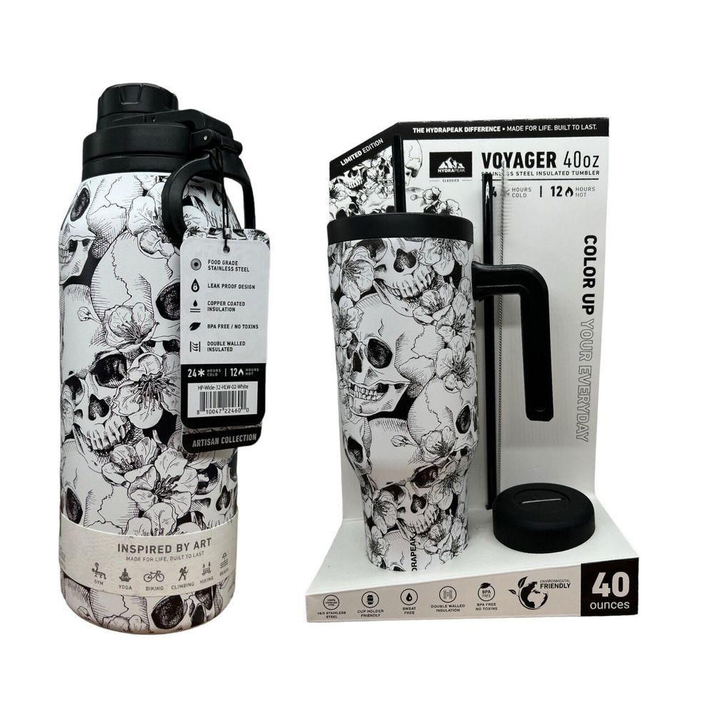 Bundle HYDRAPEAK Skull‎ Voyeger 40oz AND 32oz Bottle Bundle